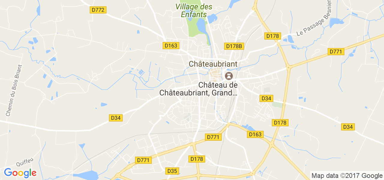 map de la ville de Châteaubriant