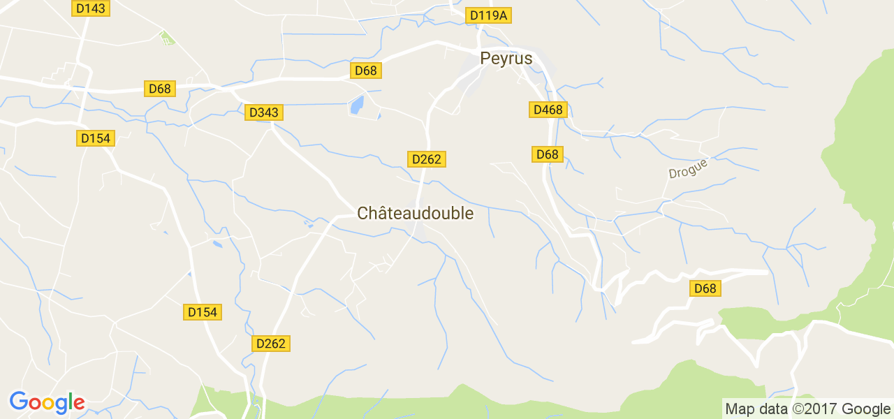 map de la ville de Châteaudouble