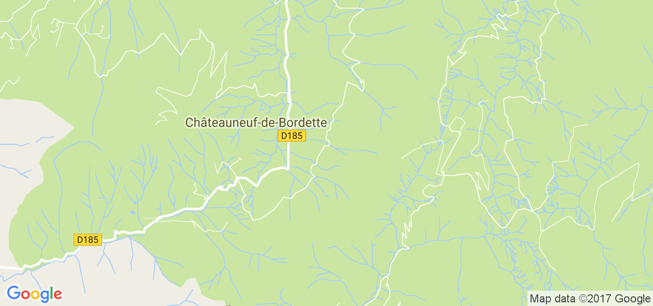 map de la ville de Châteauneuf-de-Bordette