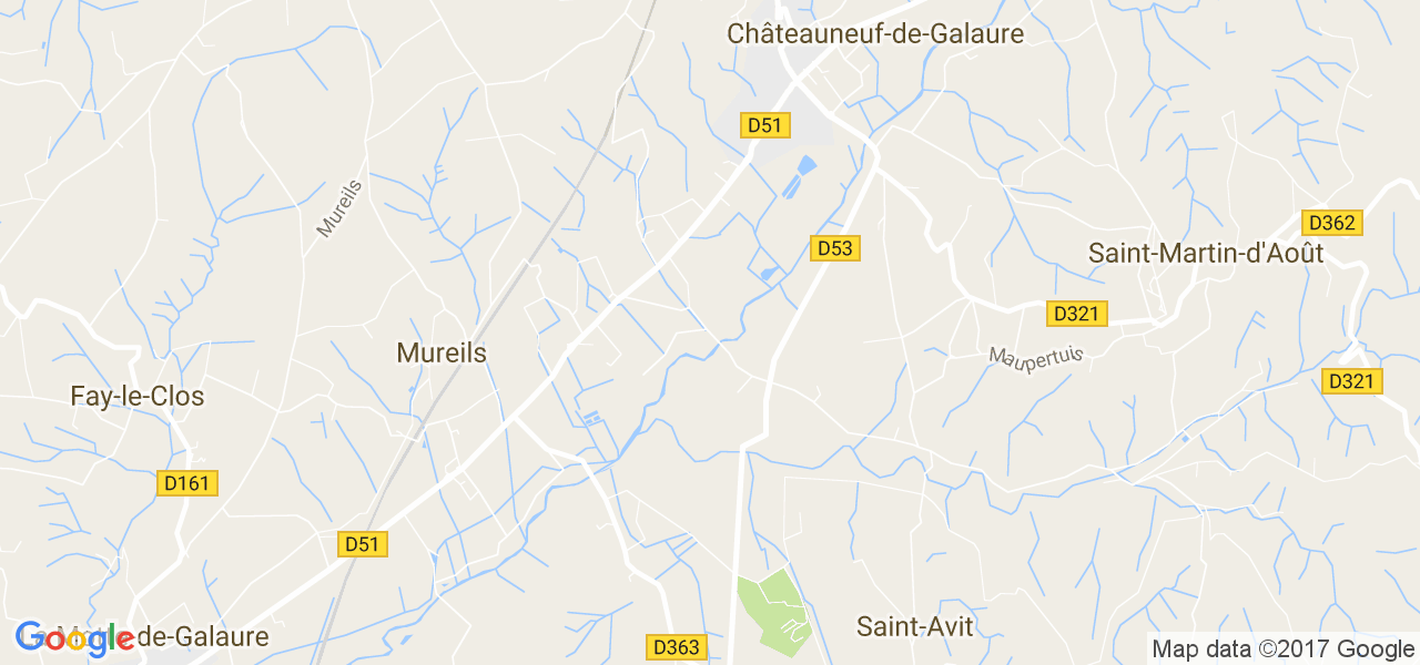 map de la ville de Châteauneuf-de-Galaure