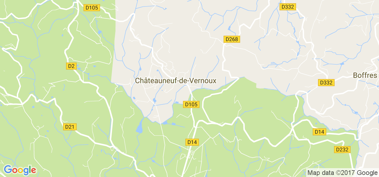 map de la ville de Châteauneuf-de-Vernoux