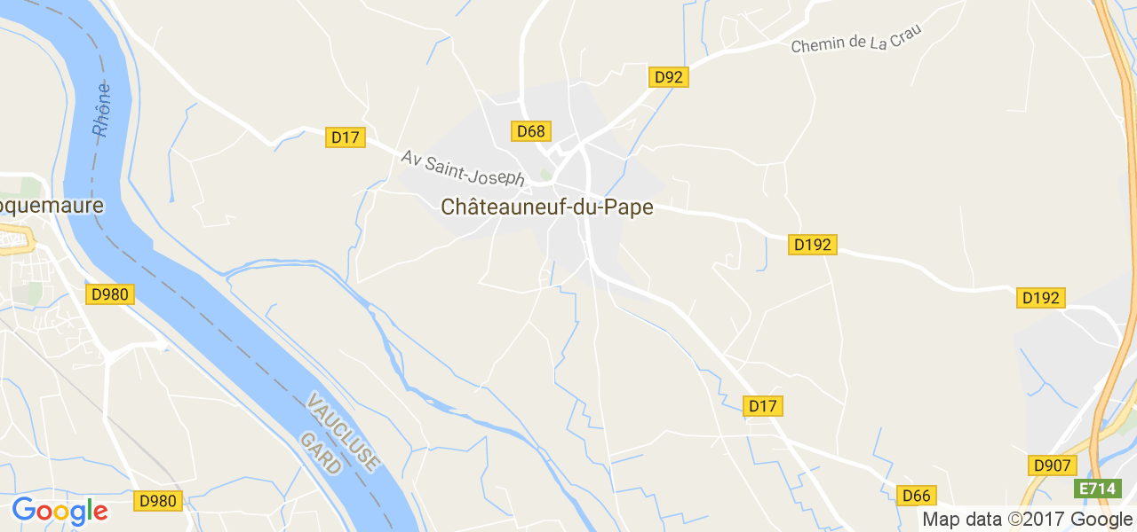 map de la ville de Châteauneuf-du-Pape