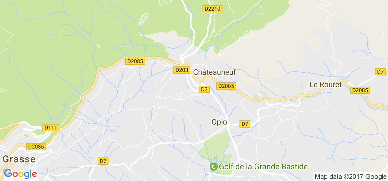 map de la ville de Châteauneuf-Grasse