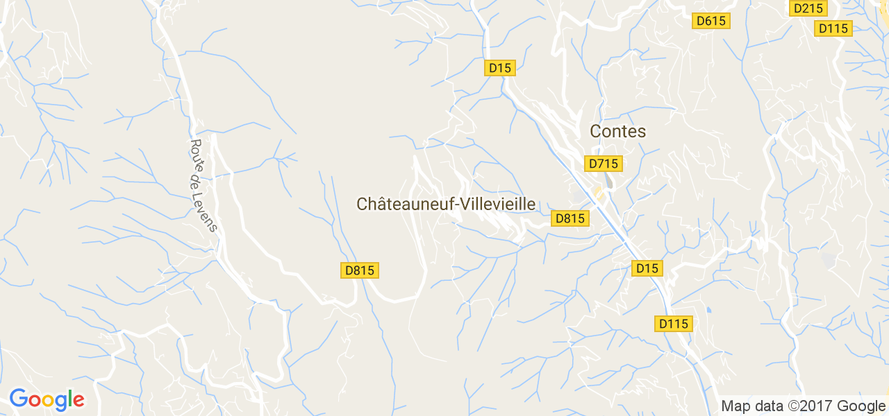 map de la ville de Châteauneuf-Villevieille