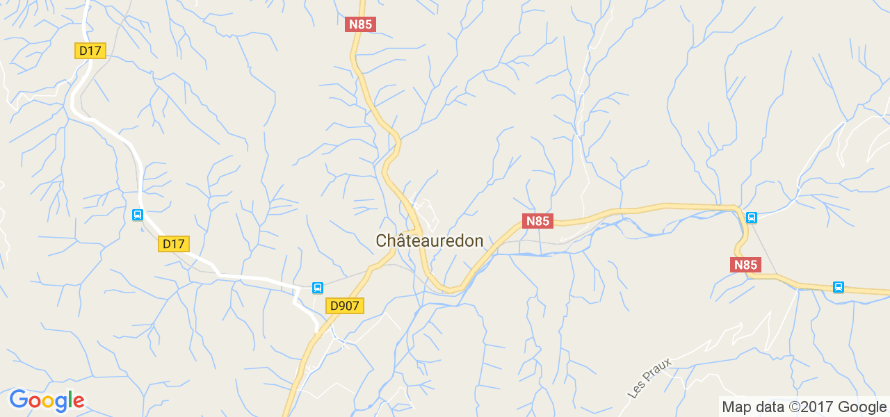 map de la ville de Châteauredon