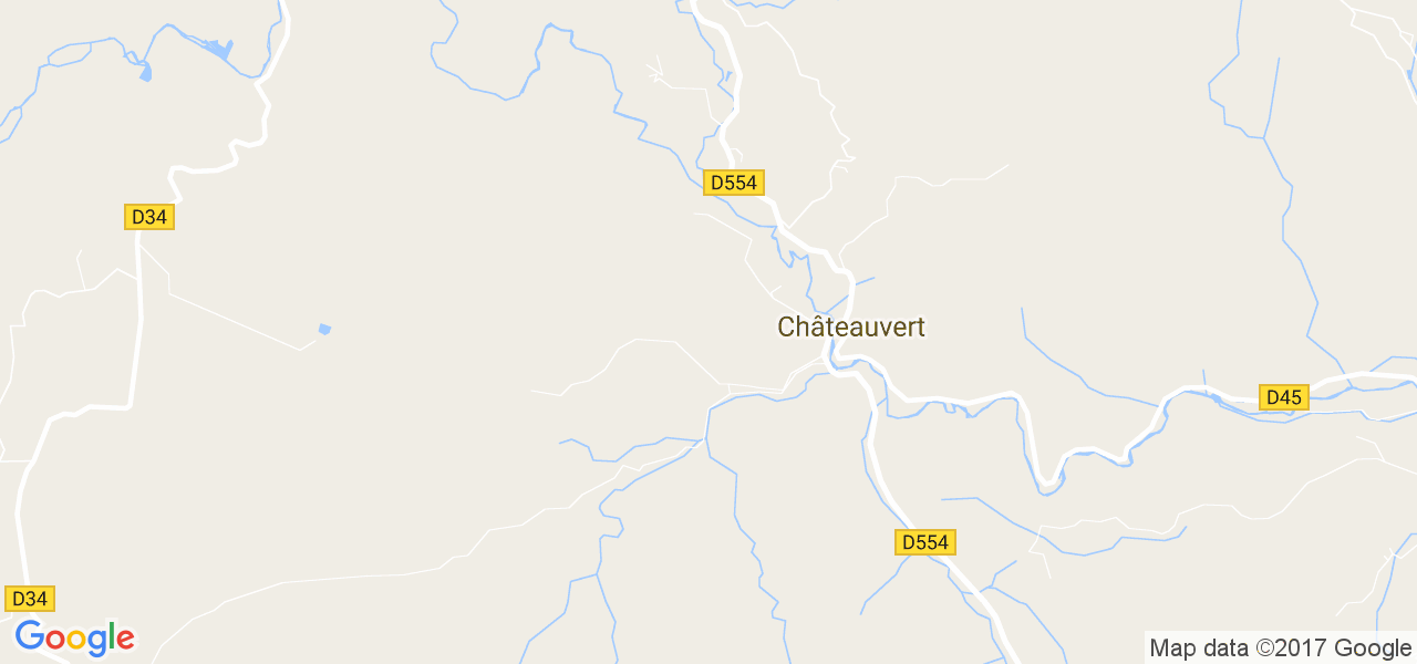 map de la ville de Châteauvert