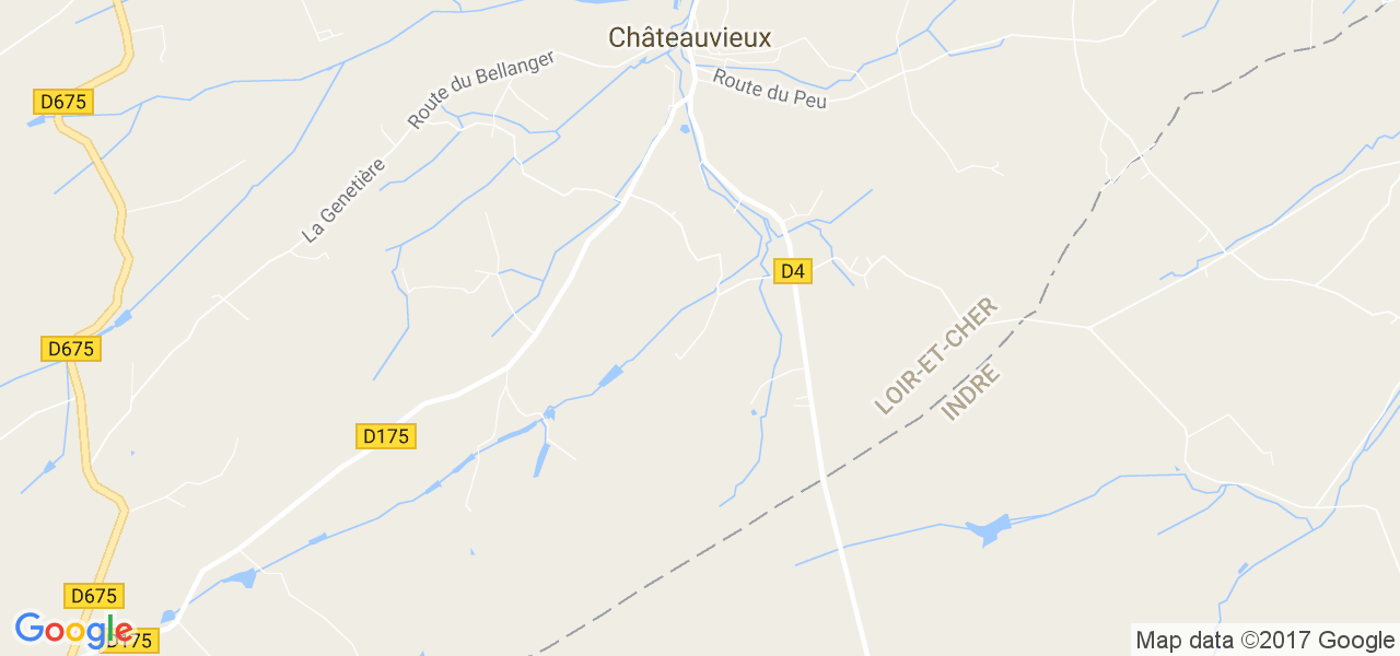 map de la ville de Châteauvieux