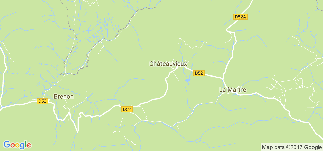 map de la ville de Châteauvieux