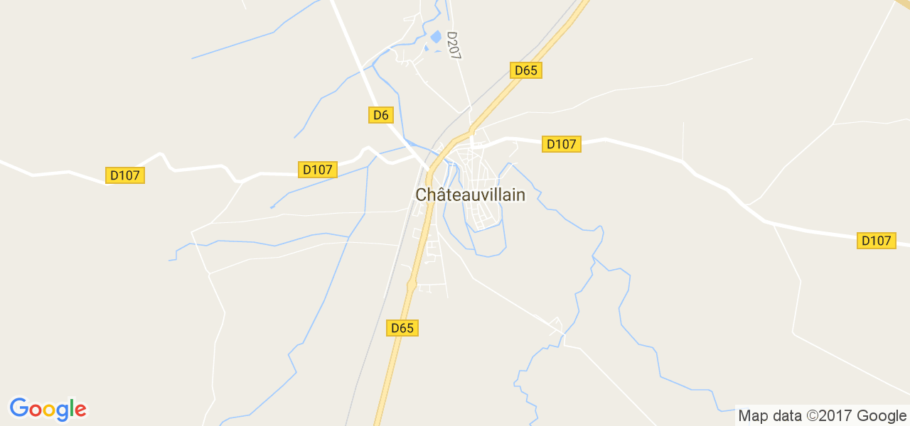 map de la ville de Châteauvillain