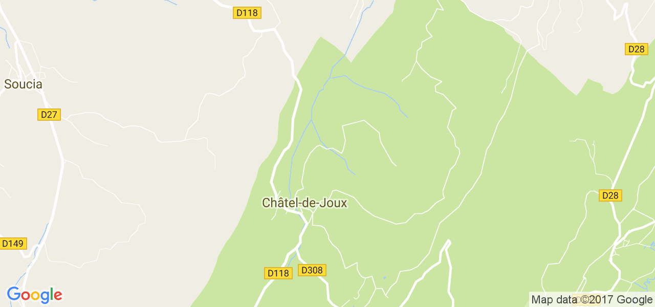 map de la ville de Châtel-de-Joux