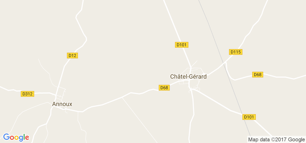 map de la ville de Châtel-Gérard