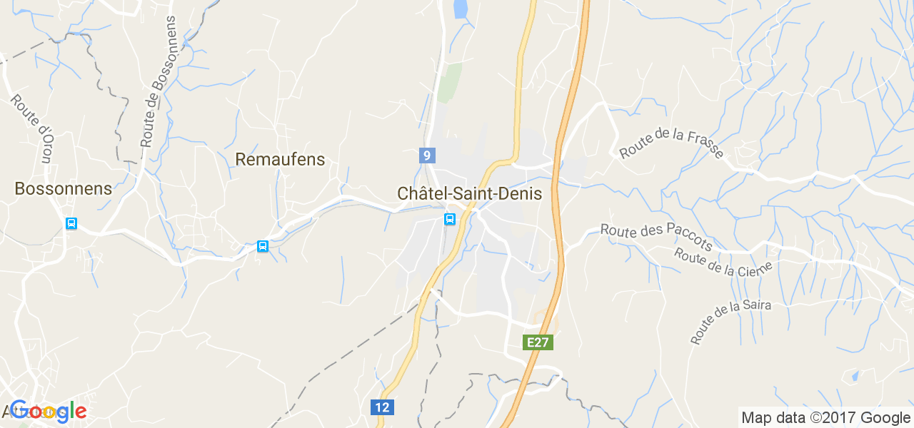 map de la ville de Châtel-Saint-Denis