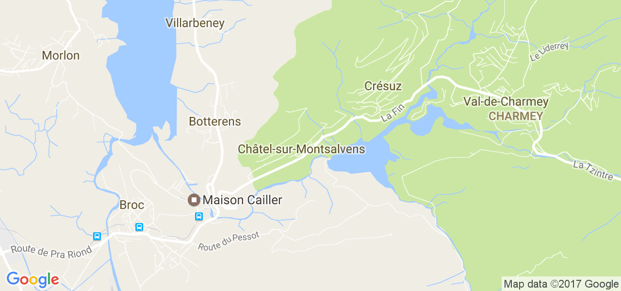 map de la ville de Châtel-sur-Montsalvens