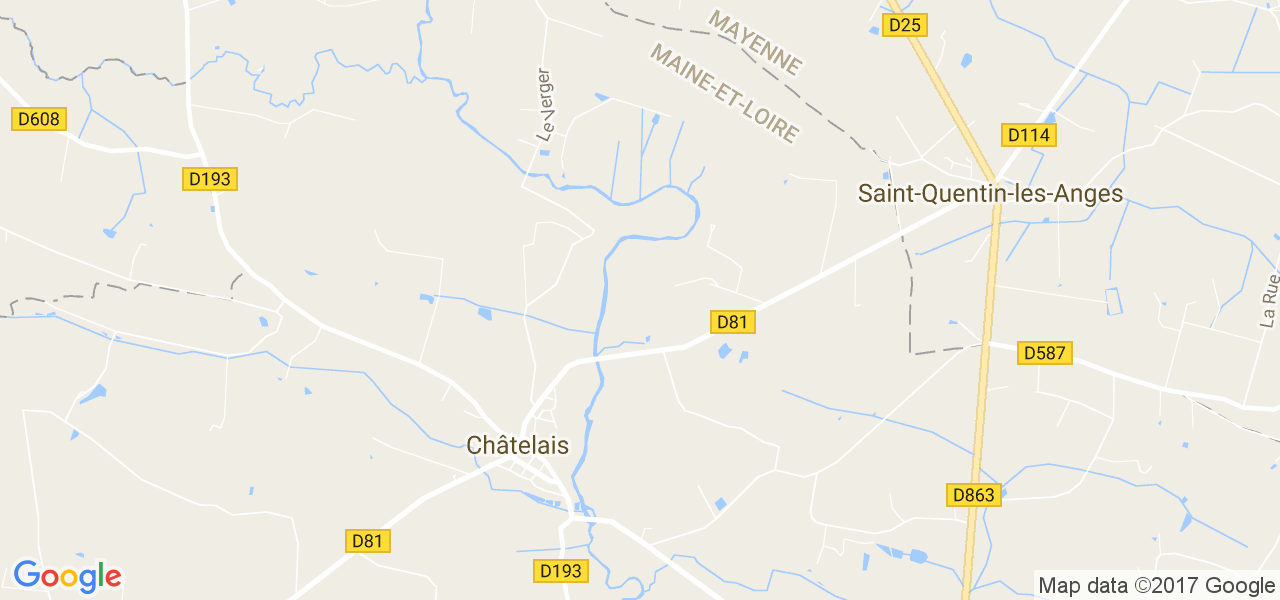 map de la ville de Châtelais