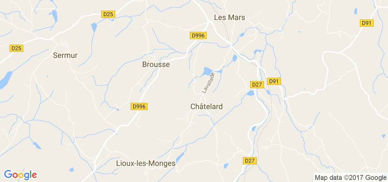 map de la ville de Châtelard