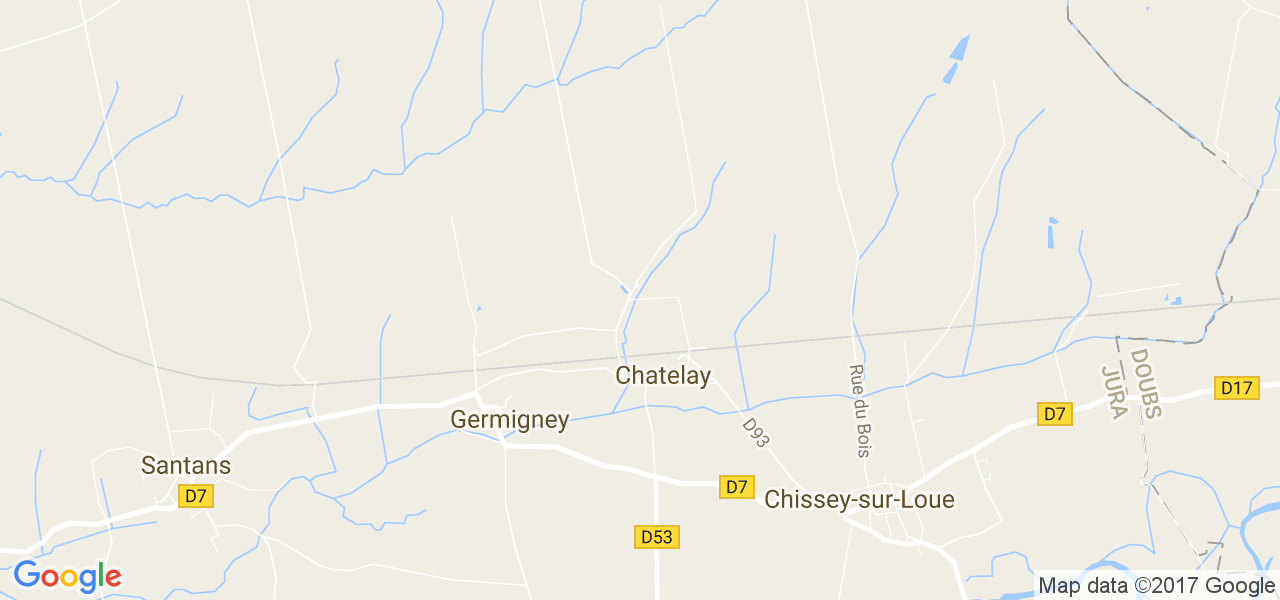 map de la ville de Chatelay