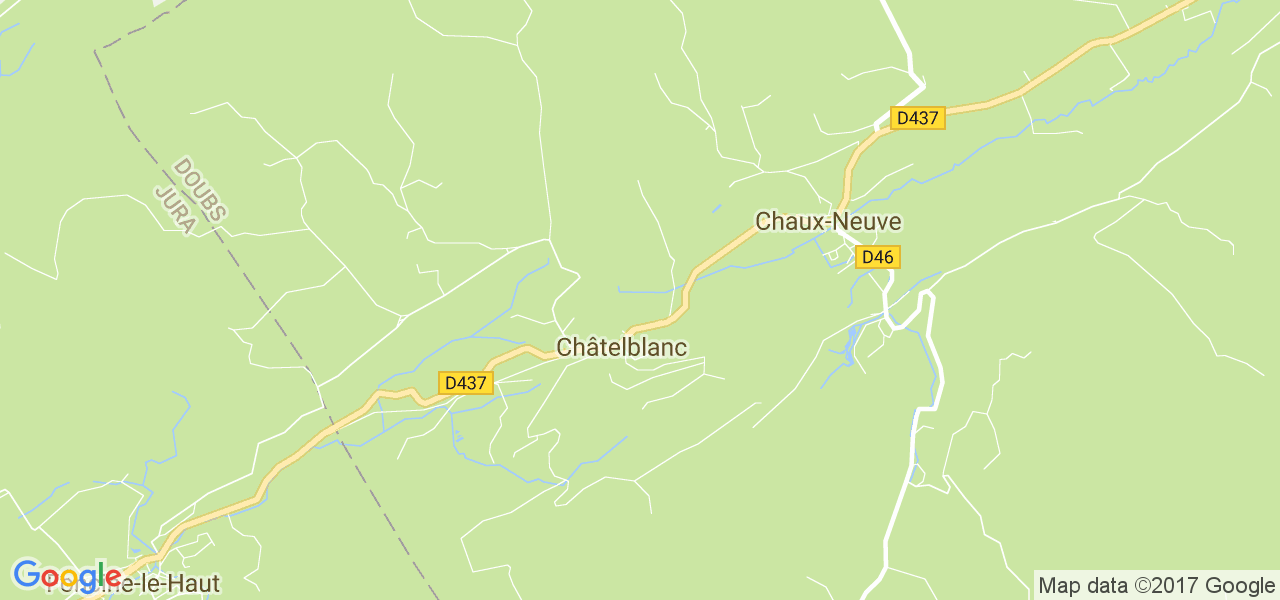 map de la ville de Châtelblanc