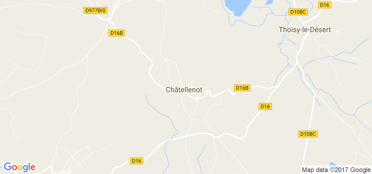 map de la ville de Châtellenot