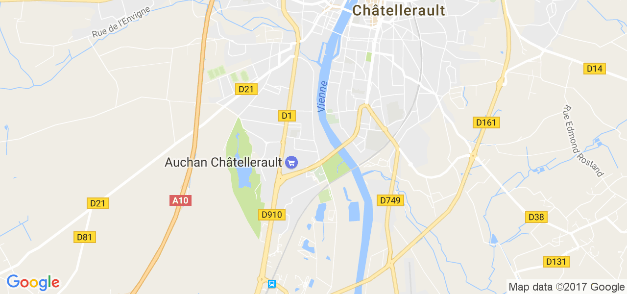 map de la ville de Châtellerault