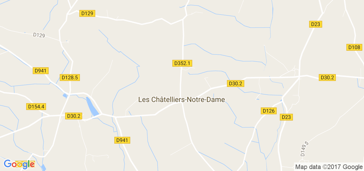 map de la ville de Châtelliers-Notre-Dame