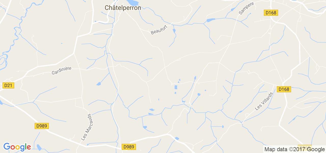 map de la ville de Châtelperron