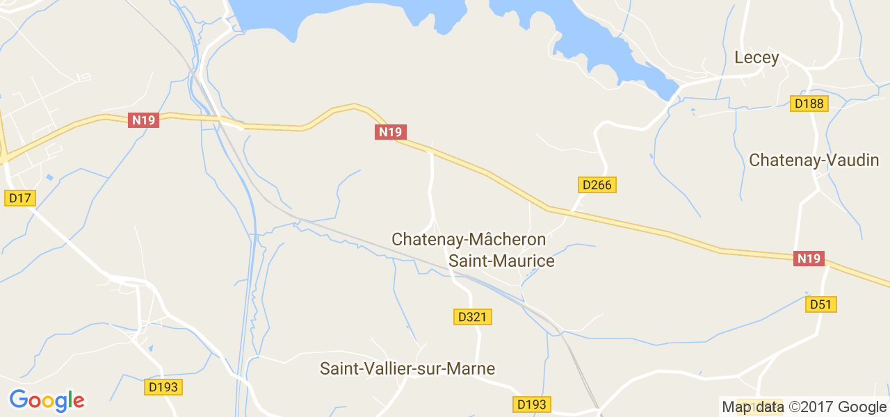 map de la ville de Chatenay-Mâcheron