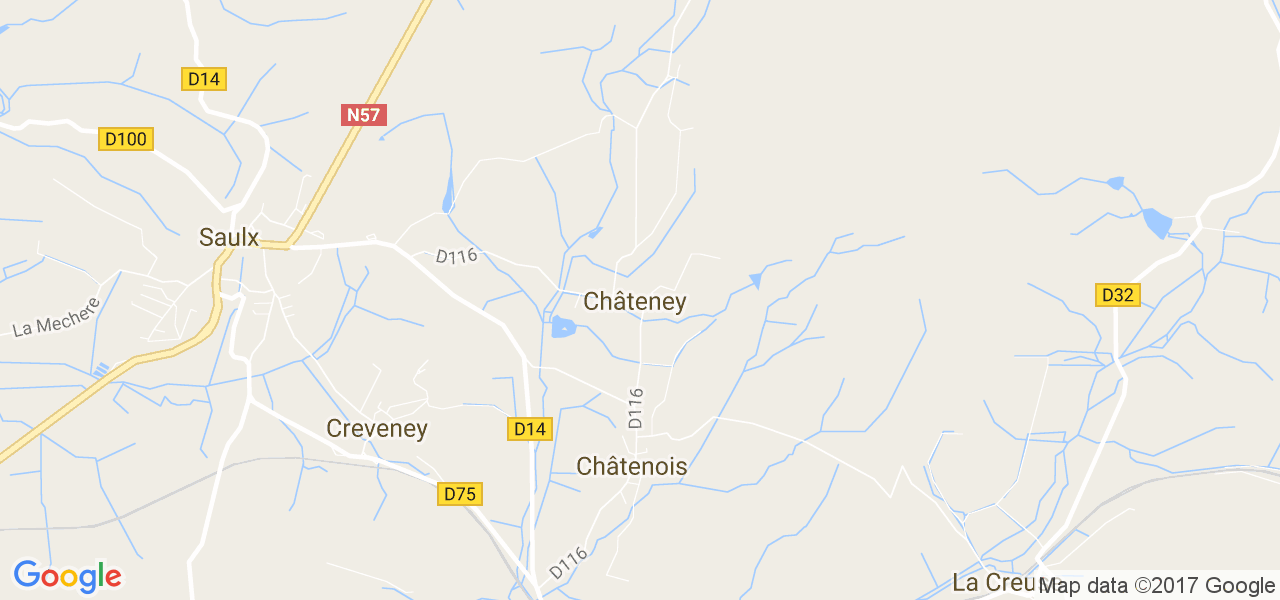 map de la ville de Châteney