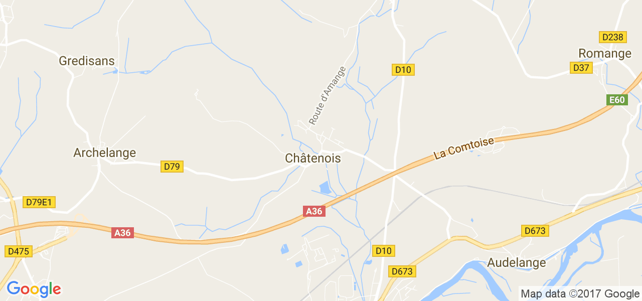 map de la ville de Châtenois