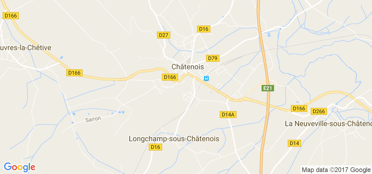 map de la ville de Châtenois