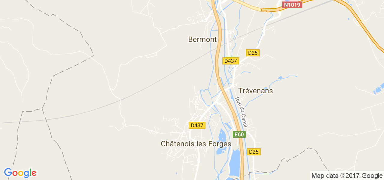 map de la ville de Châtenois-les-Forges