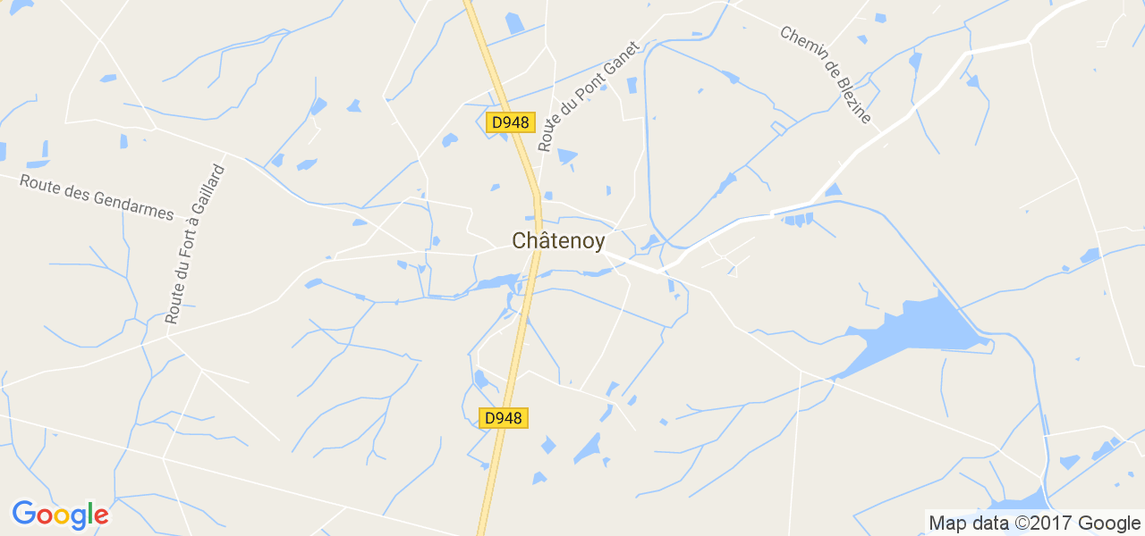 map de la ville de Châtenoy