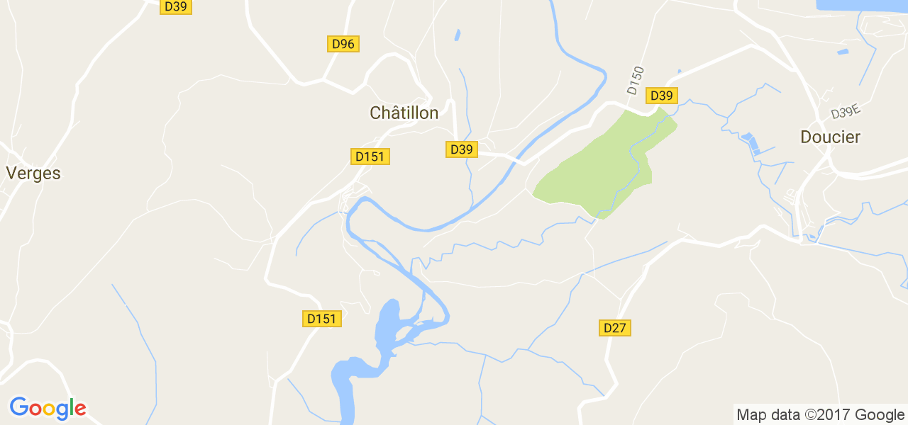 map de la ville de Châtillon