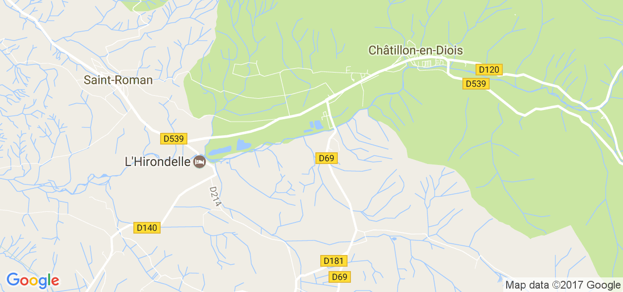 map de la ville de Châtillon-en-Diois