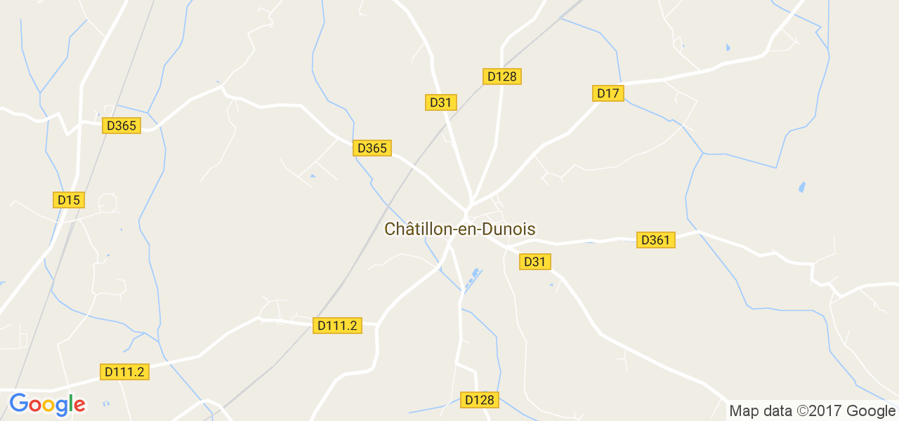 map de la ville de Châtillon-en-Dunois