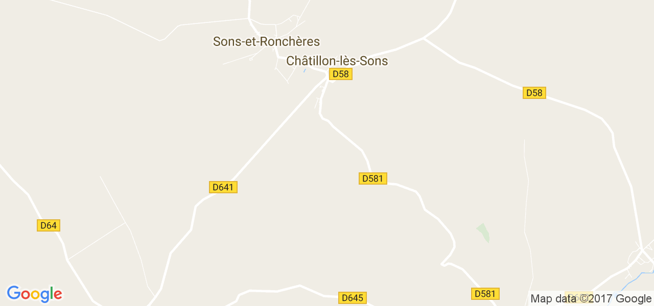 map de la ville de Châtillon-lès-Sons