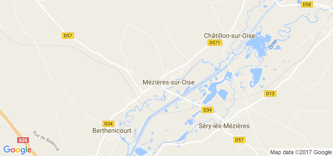 map de la ville de Châtillon-sur-Oise