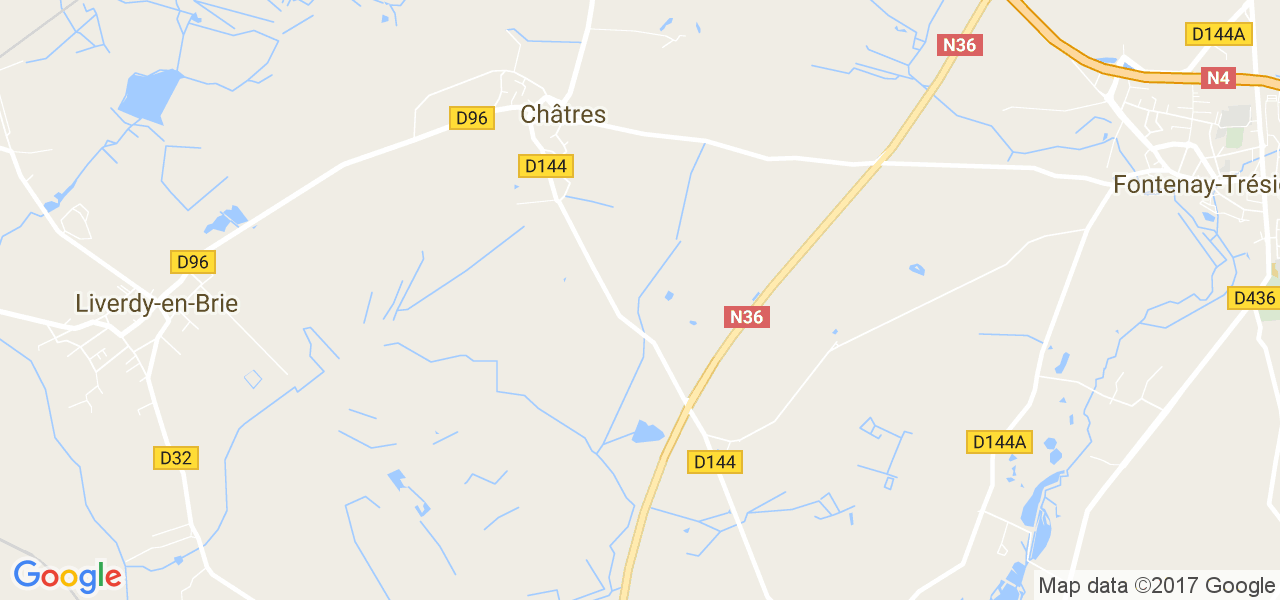 map de la ville de Châtres