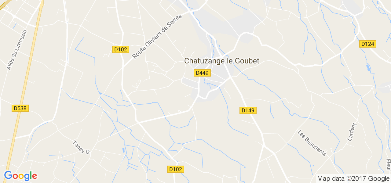 map de la ville de Chatuzange-le-Goubet