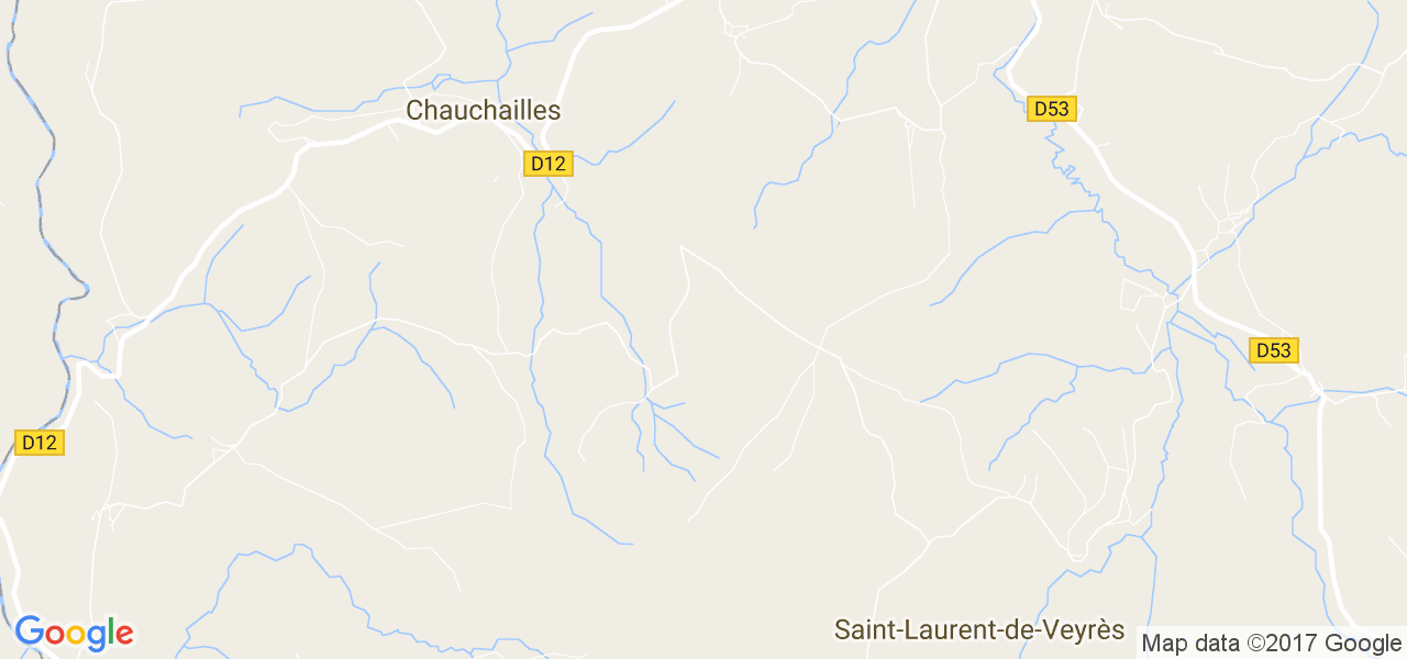 map de la ville de Chauchailles