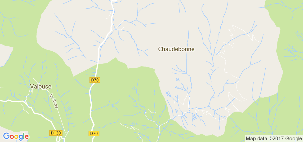 map de la ville de Chaudebonne