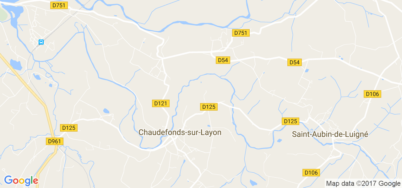 map de la ville de Chaudefonds-sur-Layon