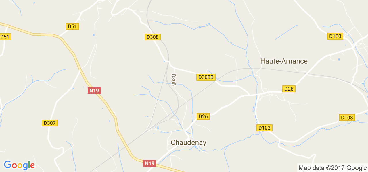 map de la ville de Chaudenay