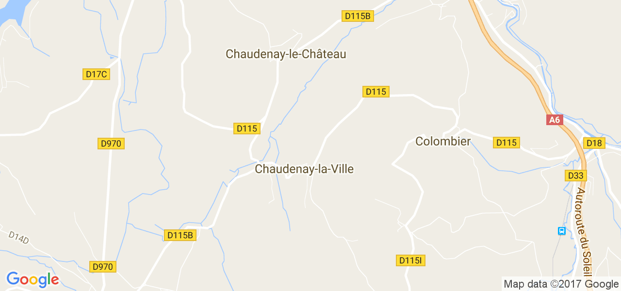 map de la ville de Chaudenay-la-Ville