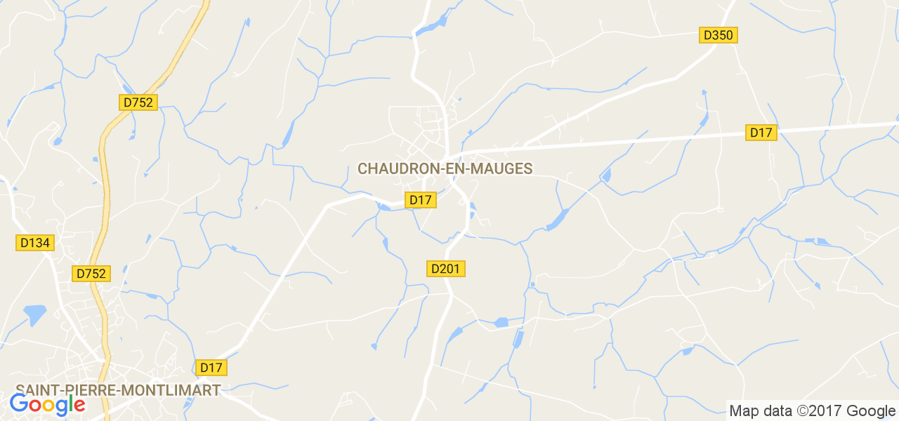 map de la ville de Chaudron-en-Mauges