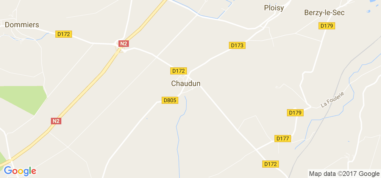 map de la ville de Chaudun