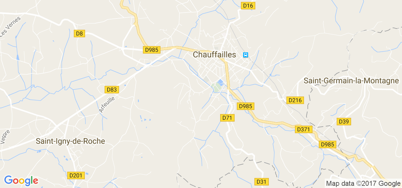 map de la ville de Chauffailles