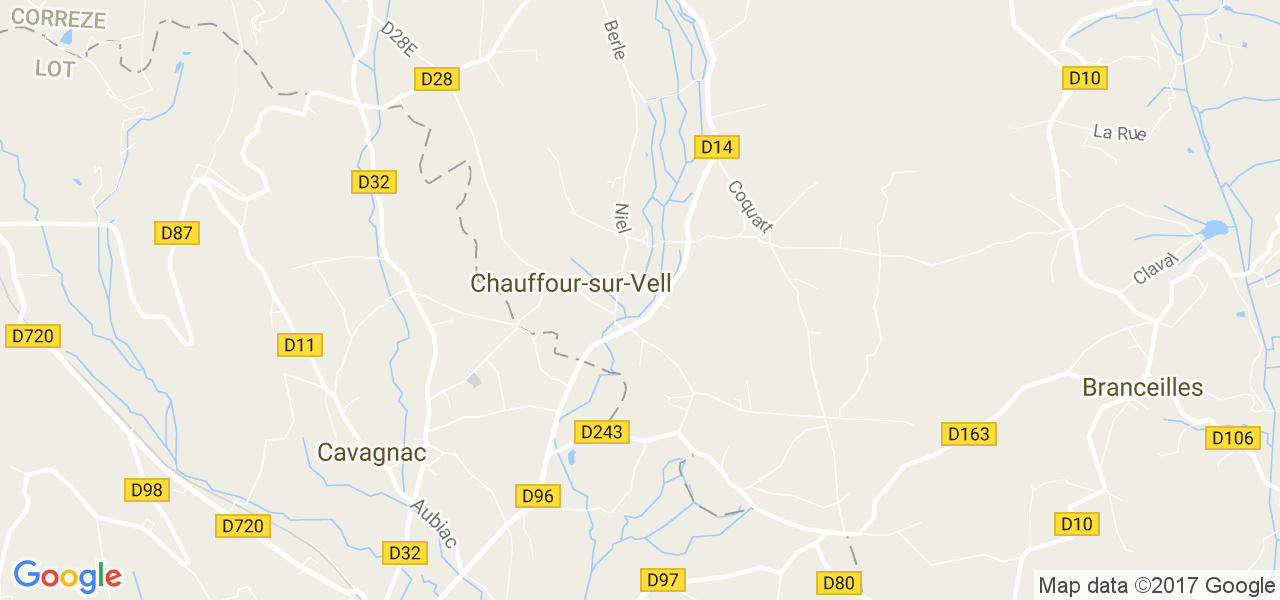 map de la ville de Chauffour-sur-Vell