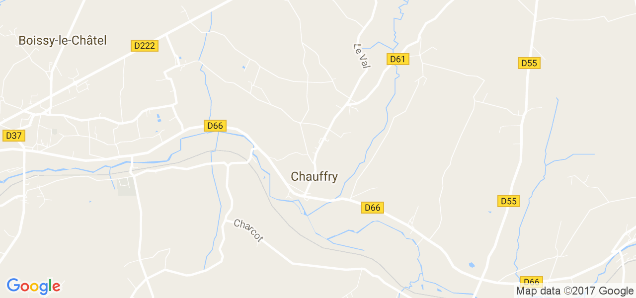 map de la ville de Chauffry