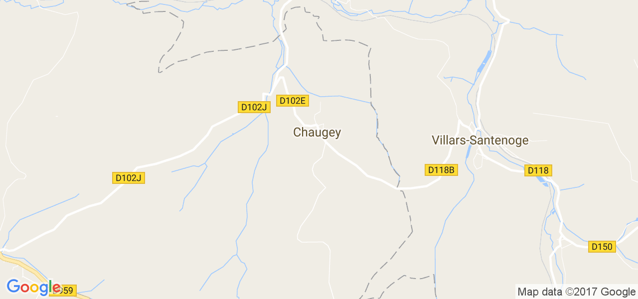 map de la ville de Chaugey