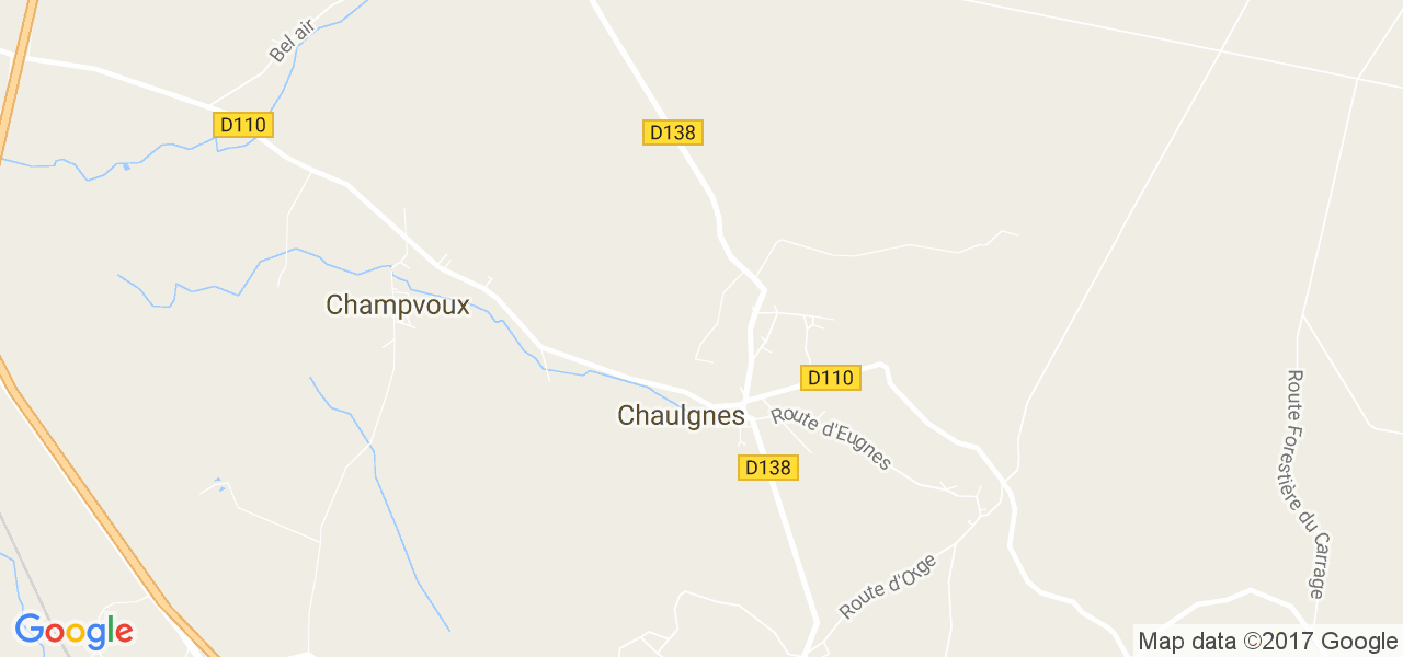 map de la ville de Chaulgnes